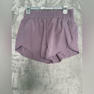 Blooming Jelly Lined Athletic Shorts Women’s Large Purple Pocket